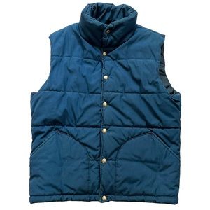 Women’s Vintage North Face Brown Label Navy Blue Puffer Vest Size Medium